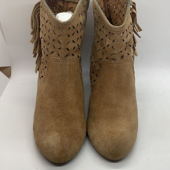 Jessica Simpson women’s size 6 tan suede booties with fringe - Picture 2 of 11